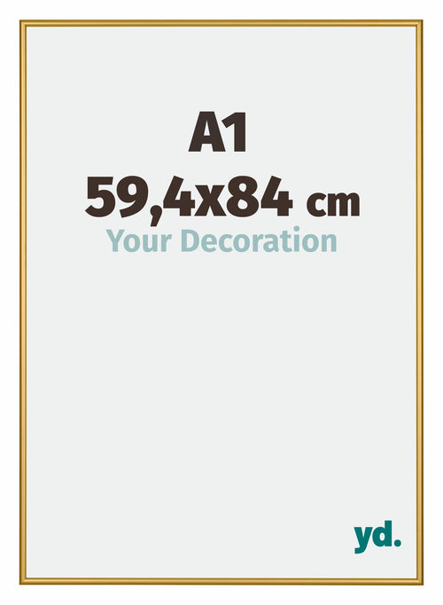 New York Alluminio Cornice 59-4x84cm Oro Lucido Davanti Dimensione | Yourdecoration.it