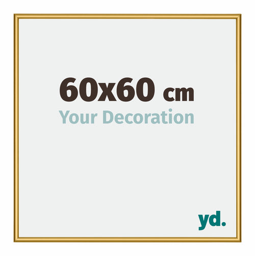 New York Alluminio Cornice 60x60cm Oro Lucido Davanti Dimensione | Yourdecoration.it