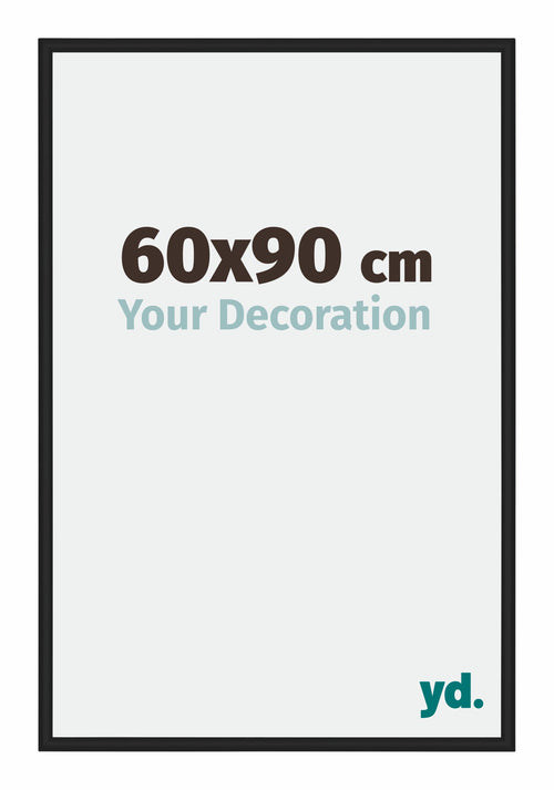 New York Alluminio Cornice 60x90cm Nero Opaco Davanti Dimensione | Yourdecoration.it