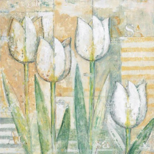 PGM BET 91 Eric Barjot White Tulips Stampa Artistica 15x15cm | Yourdecoration.it