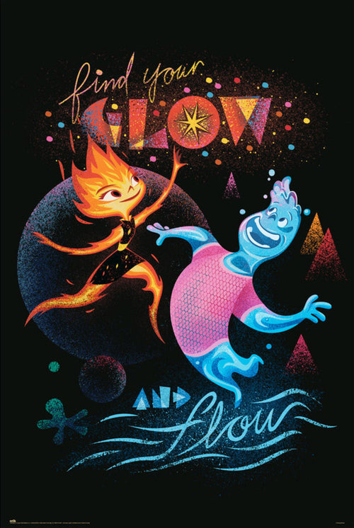 Poster Disney Pixar Elemental Find Your Glow And Flow 61x91.5cm Grupo Erik GPE5800 | Yourdecoration.it