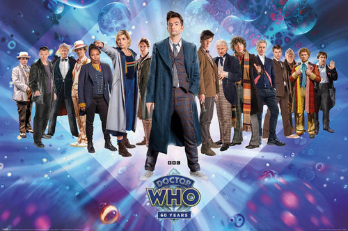 Poster Doctor Who 60th Anniversary A Timeless Tribute 91 5x61cm Pyramid PP35443 | Yourdecoration.it