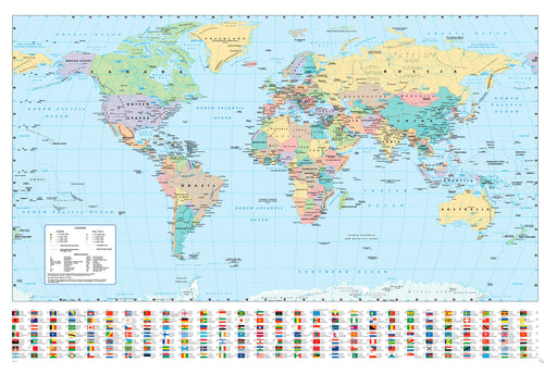 Poster Harper Collins World Map 21 91 5x61cm Abystyle GBYDCO484 | Yourdecoration.it