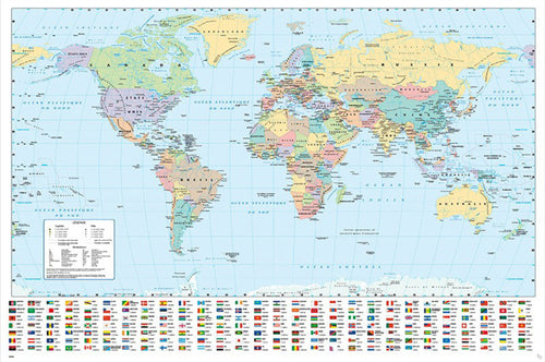 Poster Harper Collins World Map 21 French 91 5x61cm Abystyle GBYDCO556 | Yourdecoration.it