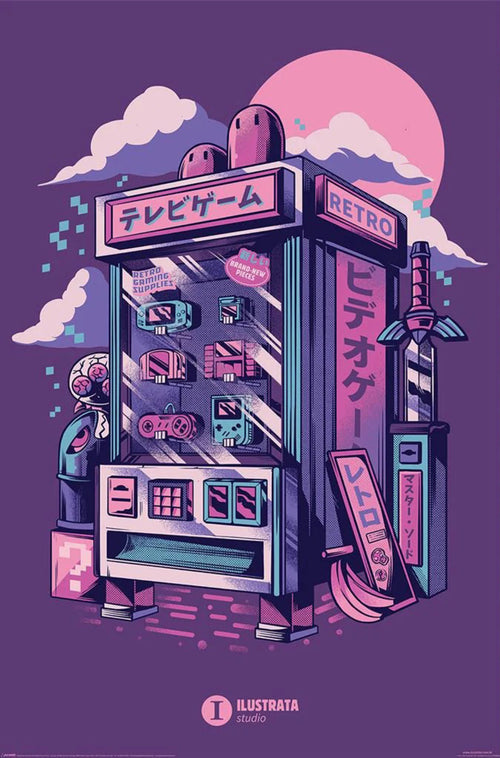 Poster Ilustrata Retro Vending Machine 61x91 5cm PP35456 | Yourdecoration.it
