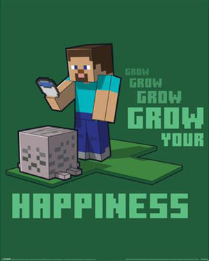 Poster Minecraft Grow Your Happinenss 40x50cm MPP2402265 | Yourdecoration.it