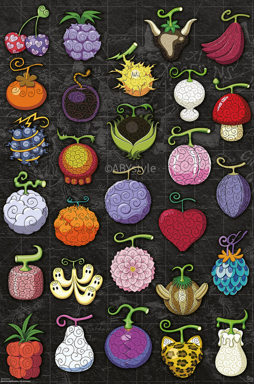 Poster One Piece Devil Fruits 61x91 5cm GBYDCOA050 | Yourdecoration.it