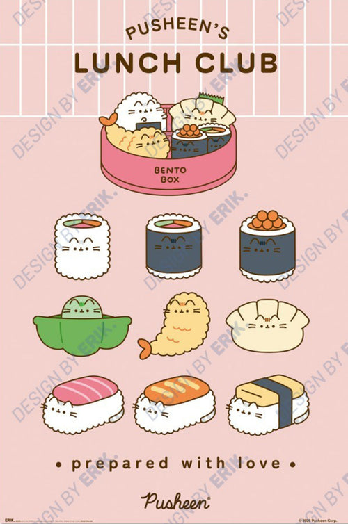 Poster Pusheen Sushi Roll 61x91 5cm GPE6105 | Yourdecoration.it