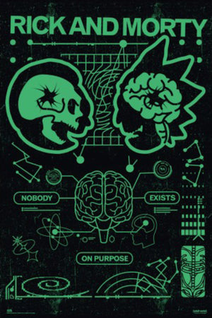 Poster Rick And Morty Nobody Exist On Purpose 61x91 5cm Grupo Erik GPE5821 | Yourdecoration.it
