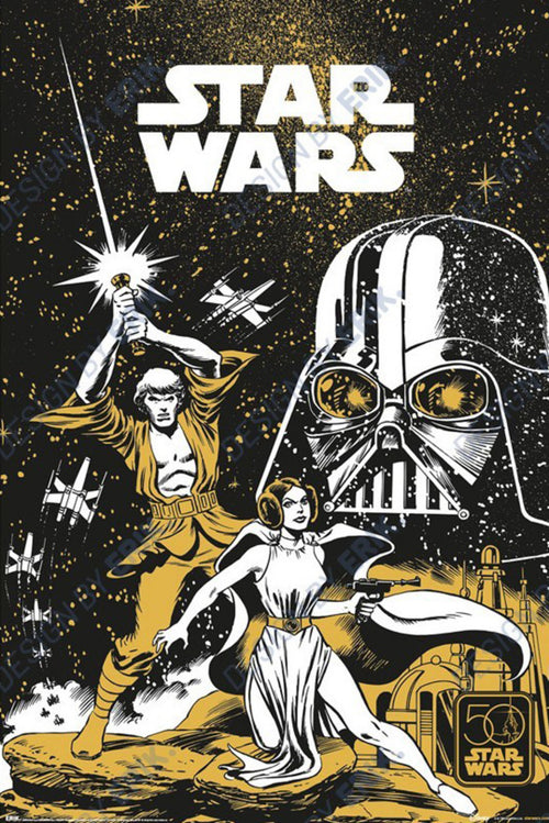 Poster Star Wars 50Th Anniversary 61x91 5cm GPE6088 | Yourdecoration.it