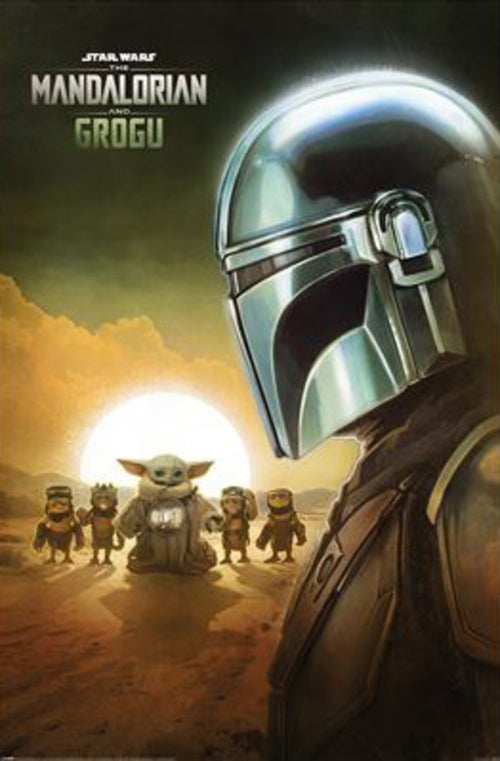 Poster The Mandalorian And Grogu Sunset 61x91 5cm PP2512118 | Yourdecoration.it