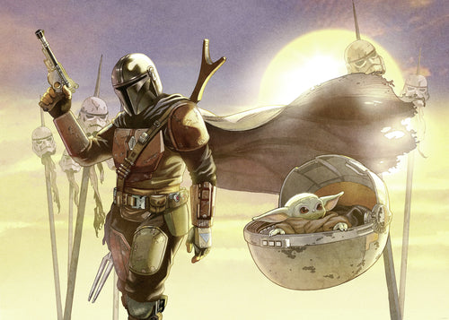 Star Wars The Mandalorian and Grogu Mission Carta da Parati DX7 182 | Yourdecoration.it