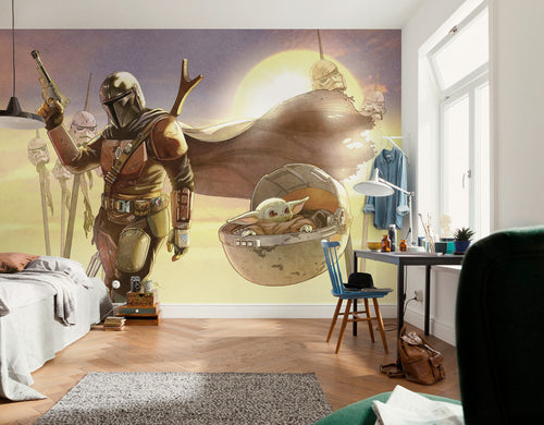 Star Wars The Mandalorian and Grogu Mission Interno Carta da Parati DX7 182 | Yourdecoration.it