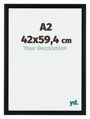 Tucson Alluminio Cornice 42x59-4cm Nero Spazzolato Davanti Dimensione | Yourdecoration.it