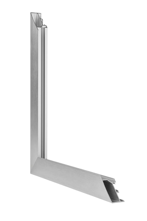 Tucson Alluminio Cornice 50x100cm Argento Spazzolato Dettaglio Intersezione | Yourdecoration.it
