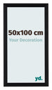 Tucson Alluminio Cornice 50x100cm Nero Spazzolato Davanti Dimensione | Yourdecoration.it