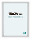 Virginia Alluminio Cornice 18x24cm Bianco Davanti Dimensione | Yourdecoration.it