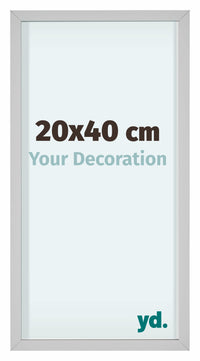 Virginia Alluminio Cornice 20x40cm Bianco Davanti Dimensione | Yourdecoration.it