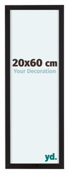 Virginia Alluminio Cornice 20x60cm Nero Davanti Dimensione | Yourdecoration.it