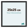 Virginia Alluminio Cornice 25x25cm Nero Davanti Dimensione | Yourdecoration.it
