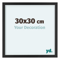 Virginia Alluminio Cornice 30x30cm Nero Davanti Dimensione | Yourdecoration.it