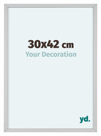 Virginia Alluminio Cornice 30x42cm Bianco Davanti Dimensione | Yourdecoration.it