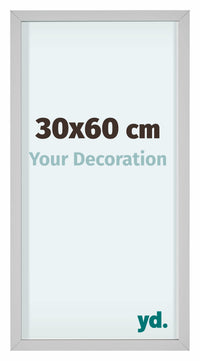 Virginia Alluminio Cornice 30x60cm Bianco Davanti Dimensione | Yourdecoration.it