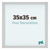 Virginia Alluminio Cornice 35x35cm Bianco Davanti Dimensione | Yourdecoration.it
