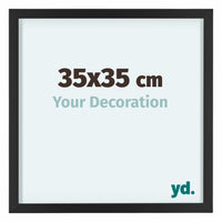 Virginia Alluminio Cornice 35x35cm Nero Davanti Dimensione | Yourdecoration.it
