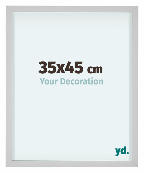 Virginia Alluminio Cornice 35x45cm Bianco Davanti Dimensione | Yourdecoration.it