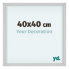 Virginia Alluminio Cornice 40x40cm Bianco Davanti Dimensione | Yourdecoration.it
