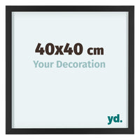 Virginia Alluminio Cornice 40x40cm Nero Davanti Dimensione | Yourdecoration.it