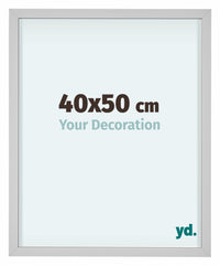 Virginia Alluminio Cornice 40x50cm Bianco Davanti Dimensione | Yourdecoration.it