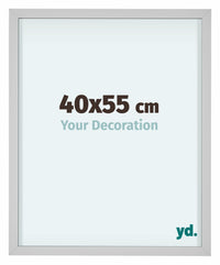 Virginia Alluminio Cornice 40x55cm Bianco Davanti Dimensione | Yourdecoration.it