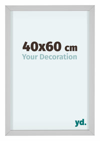 Virginia Alluminio Cornice 40x60cm Bianco Davanti Dimensione | Yourdecoration.it