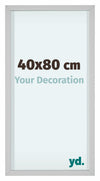 Virginia Alluminio Cornice 40x80cm Bianco Davanti Dimensione | Yourdecoration.it