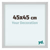 Virginia Alluminio Cornice 45x45cm Bianco Davanti Dimensione | Yourdecoration.it