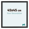 Virginia Alluminio Cornice 45x45cm Nero Davanti Dimensione | Yourdecoration.it