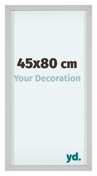 Virginia Alluminio Cornice 45x80cm Bianco Davanti Dimensione | Yourdecoration.it