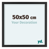 Virginia Alluminio Cornice 50x50cm Nero Davanti Dimensione | Yourdecoration.it