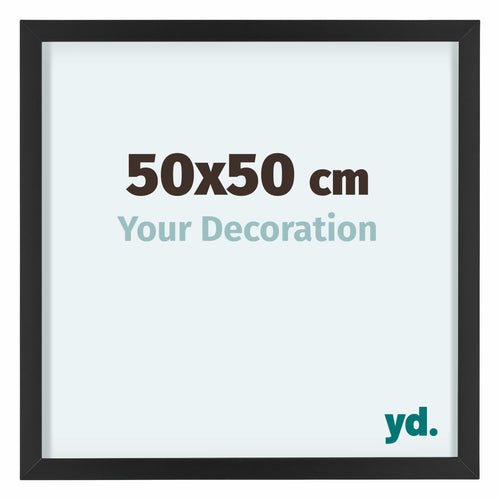 Virginia Alluminio Cornice 50x50cm Nero Davanti Dimensione | Yourdecoration.it