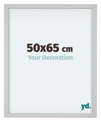 Virginia Alluminio Cornice 50x65cm Bianco Davanti Dimensione | Yourdecoration.it
