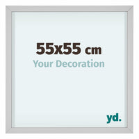 Virginia Alluminio Cornice 55x55cm Bianco Davanti Dimensione | Yourdecoration.it