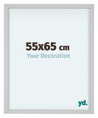 Virginia Alluminio Cornice 55x65cm Bianco Davanti Dimensione | Yourdecoration.it