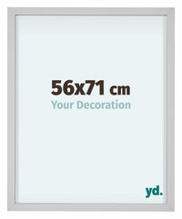 Virginia Alluminio Cornice 56x71cm Bianco Davanti Dimensione | Yourdecoration.it