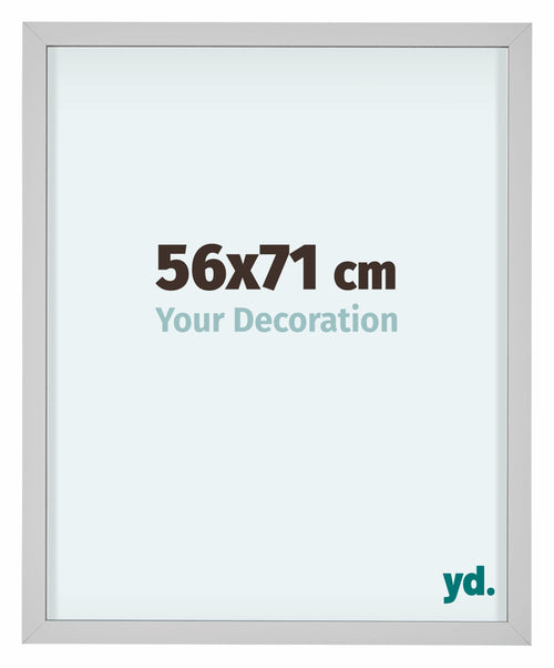 Virginia Alluminio Cornice 56x71cm Bianco Davanti Dimensione | Yourdecoration.it