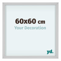 Virginia Alluminio Cornice 60x60cm Bianco Davanti Dimensione | Yourdecoration.it