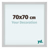 Virginia Alluminio Cornice 70x70cm Bianco Davanti Dimensione | Yourdecoration.it