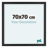 Virginia Alluminio Cornice 70x70cm Nero Davanti Dimensione | Yourdecoration.it