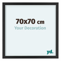 Virginia Alluminio Cornice 70x70cm Nero Davanti Dimensione | Yourdecoration.it
